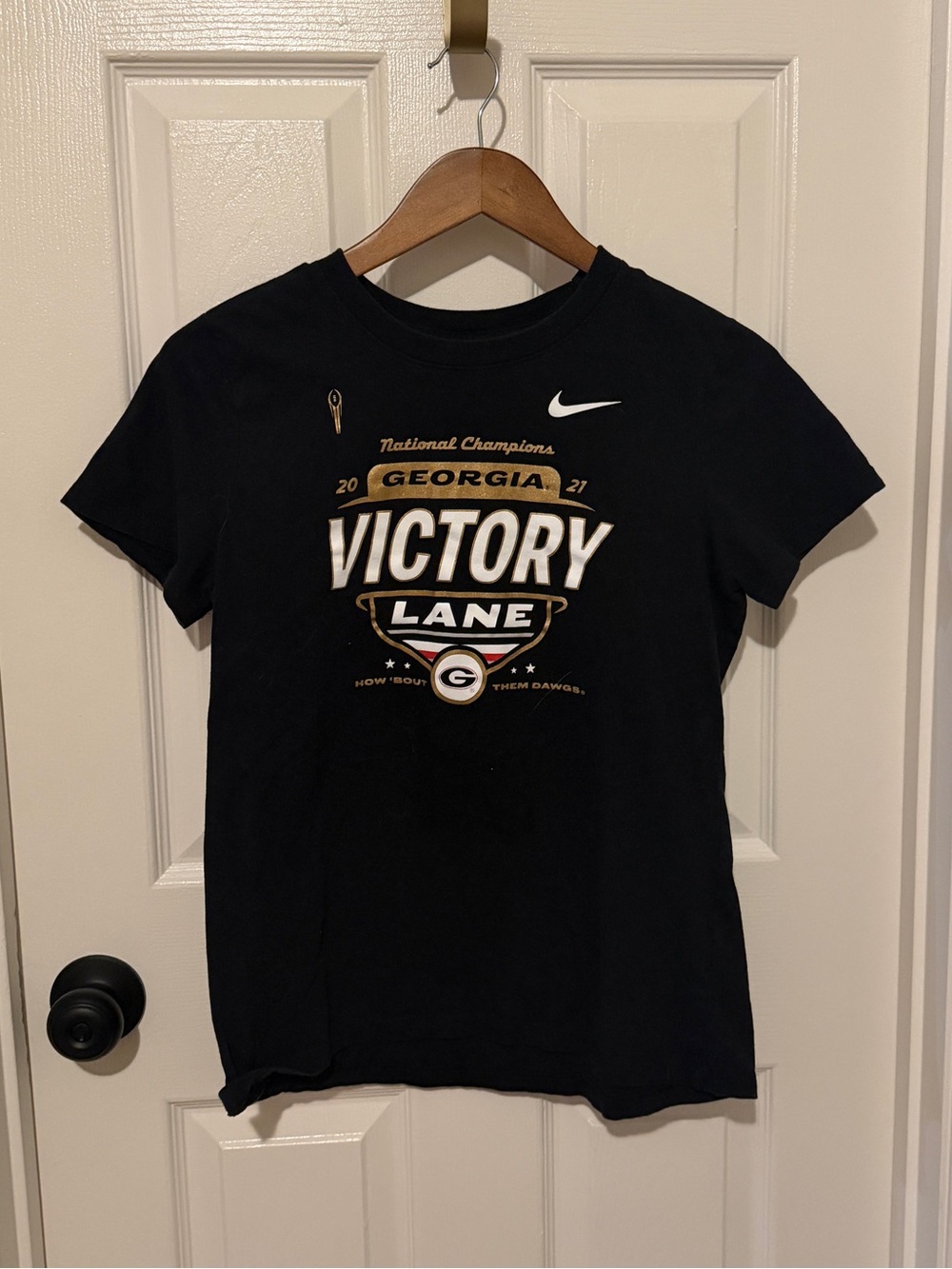Nike Georgia Bulldog National Champions Black Shirt